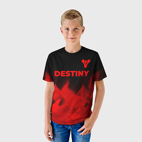 Детская футболка Destiny - red gradient посередине / 3D-принт – фото 3