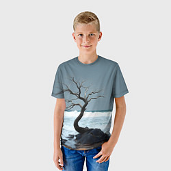 Футболка детская Дерево и море, цвет: 3D-принт — фото 2