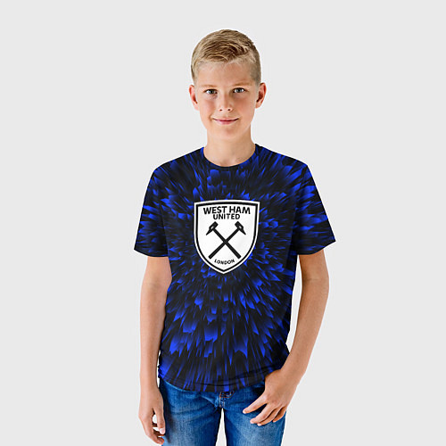 Детская футболка West Ham blue energy / 3D-принт – фото 3