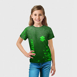 Футболка детская Suzuki - green gradient вертикально, цвет: 3D-принт — фото 2