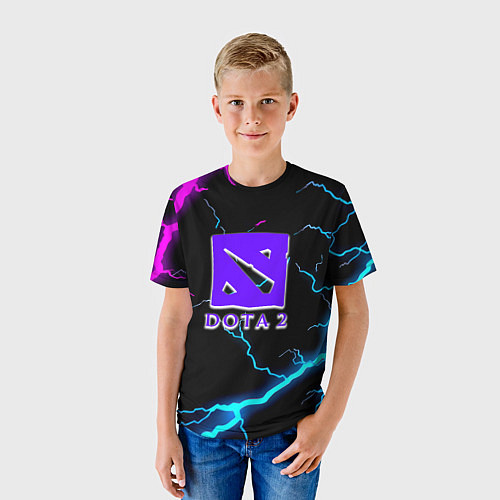 Детская футболка Dota неоновый шторм / 3D-принт – фото 3