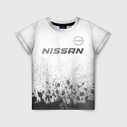 Футболка детская Nissan - white gradient посередине, цвет: 3D-принт