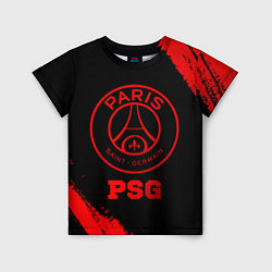 Футболка детская PSG - red gradient, цвет: 3D-принт
