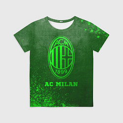 Футболка детская AC Milan - green gradient, цвет: 3D-принт