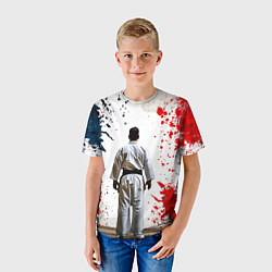 Футболка детская Борец айкидо на белом, цвет: 3D-принт — фото 2