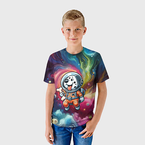 Детская футболка Funny dalmatian puppy - ai art / 3D-принт – фото 3