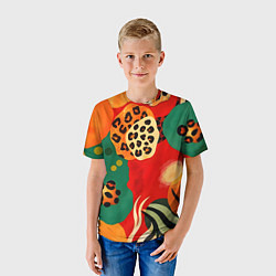 Футболка детская Анималистичный африканский паттерн, цвет: 3D-принт — фото 2
