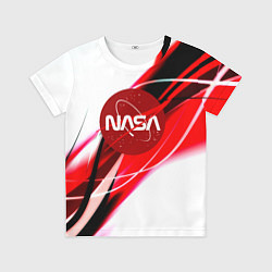 Футболка детская Nasa абстрактные полосы, цвет: 3D-принт