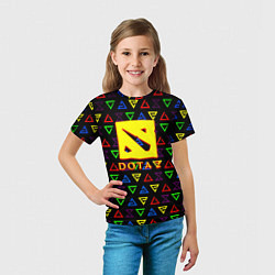 Футболка детская Dota pattern witcher, цвет: 3D-принт — фото 2