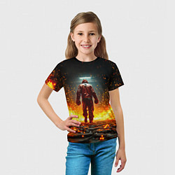 Футболка детская Боксер в огне, цвет: 3D-принт — фото 2