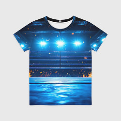 Футболка детская Синий ринг в огне, цвет: 3D-принт