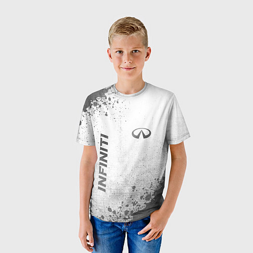 Детская футболка Infiniti - white gradient вертикально / 3D-принт – фото 3