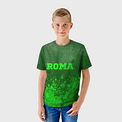 Футболка детская Roma - green gradient посередине, цвет: 3D-принт — фото 2