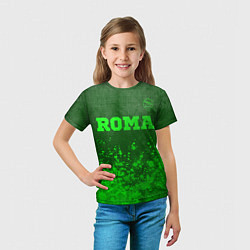 Футболка детская Roma - green gradient посередине, цвет: 3D-принт — фото 2