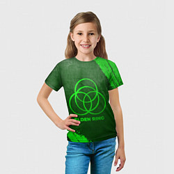 Футболка детская Elden Ring - green gradient, цвет: 3D-принт — фото 2