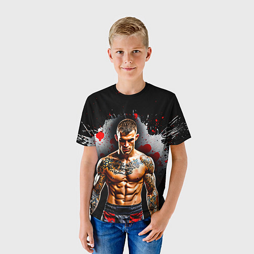 Детская футболка Дастин Порье на черном / 3D-принт – фото 3