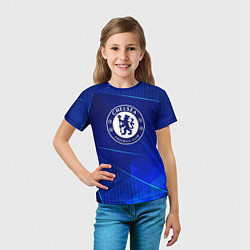Футболка детская Chelsea blue poly, цвет: 3D-принт — фото 2