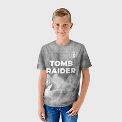 Футболка детская Tomb Raider - grey gradient посередине, цвет: 3D-принт — фото 2