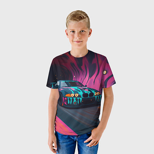 Детская футболка БМВ граффити стиль / 3D-принт – фото 3