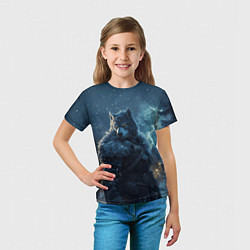 Футболка детская Волк в доспехах, цвет: 3D-принт — фото 2