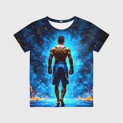 Футболка детская Кикбоксер в огне, цвет: 3D-принт