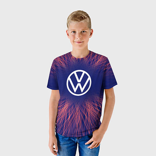 Детская футболка Volkswagen red energy / 3D-принт – фото 3