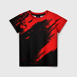 Футболка детская Color red black line, цвет: 3D-принт