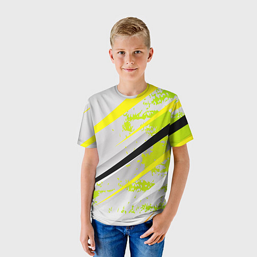 Детская футболка Color white light green / 3D-принт – фото 3