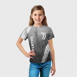 Футболка детская Juventus - grey gradient вертикально, цвет: 3D-принт — фото 2