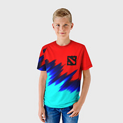 Футболка детская Dota краски, цвет: 3D-принт — фото 2