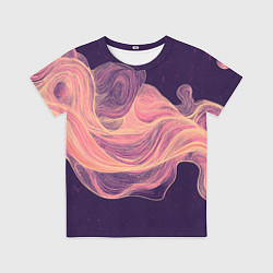 Детская футболка Бежевые волны текстура