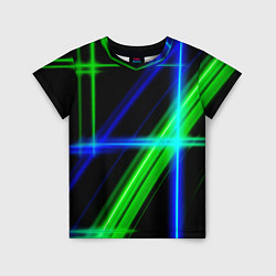 Футболка детская Color blue black green, цвет: 3D-принт
