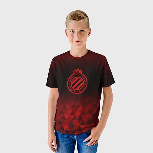 Детская футболка Club Brugge red poly / 3D-принт – фото 3
