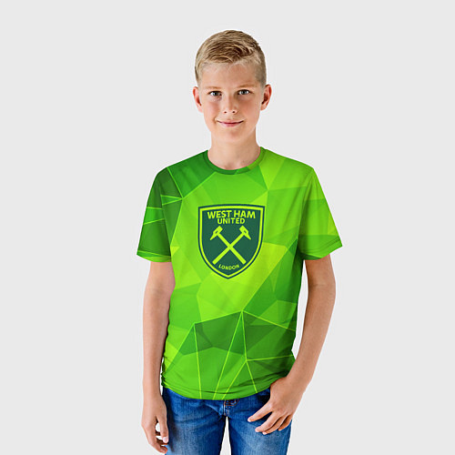 Детская футболка West Ham green poly / 3D-принт – фото 3