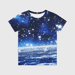Детская футболка Космический синий абстрактный фон - текстура