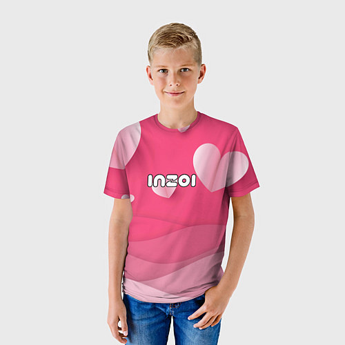 Детская футболка Inzoi розовые сердечки / 3D-принт – фото 3