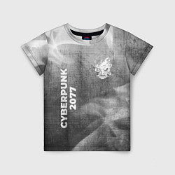 Футболка детская Cyberpunk 2077 - grey gradient вертикально, цвет: 3D-принт