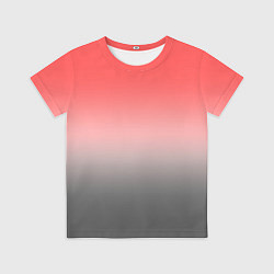 Футболка детская Бледный красно-серый градиент, цвет: 3D-принт