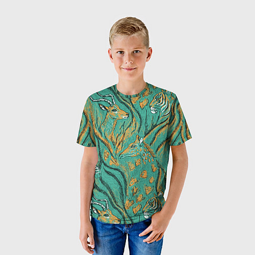 Детская футболка Сафари микс / 3D-принт – фото 3
