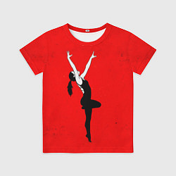 Футболка детская Спортивная гимнастика на красном, цвет: 3D-принт