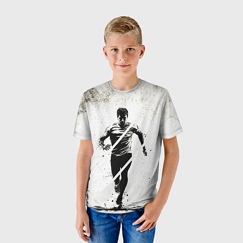 Детская футболка Спринтер на белом / 3D-принт – фото 3