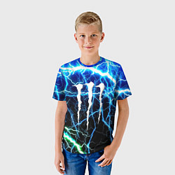 Футболка детская Monster energy electro, цвет: 3D-принт — фото 2