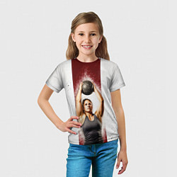 Футболка детская Толкательница ядра, цвет: 3D-принт — фото 2