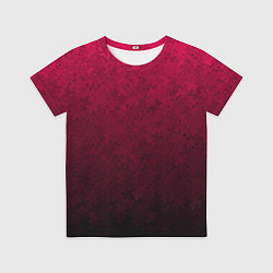 Футболка детская Текстурный тёмно-розовый градиент, цвет: 3D-принт
