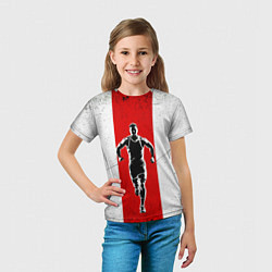 Футболка детская Легкоатлет на красно-белом, цвет: 3D-принт — фото 2