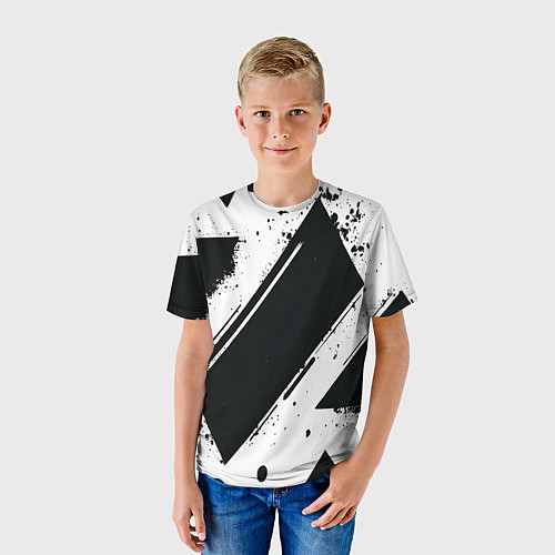 Детская футболка Color black white / 3D-принт – фото 3