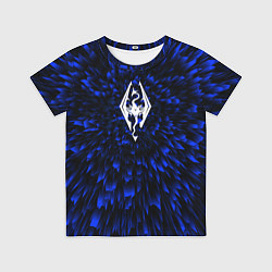 Футболка детская Skyrim blue energy, цвет: 3D-принт