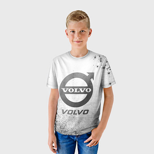 Детская футболка Volvo - white gradient / 3D-принт – фото 3