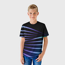 Футболка детская Color black blue, цвет: 3D-принт — фото 2