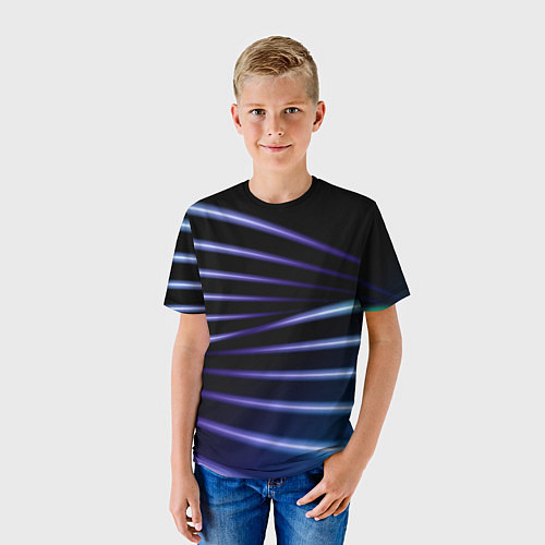 Детская футболка Color black blue / 3D-принт – фото 3